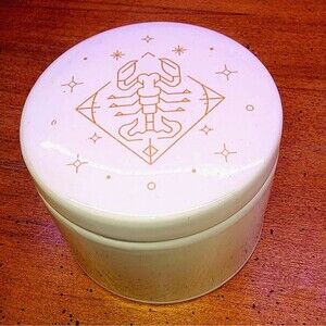 Scorpio Zodiac Jewelry Trinket Dish with‎ lid